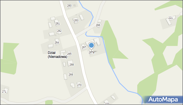 Nienadowa, Nienadowa, 267a, mapa Nienadowa