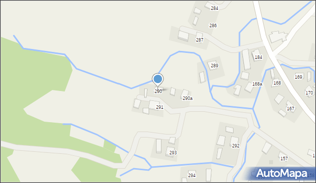 Nienadowa, Nienadowa, 290, mapa Nienadowa