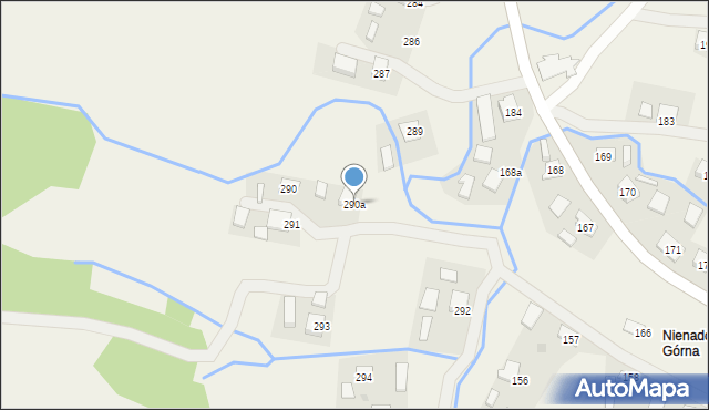 Nienadowa, Nienadowa, 290a, mapa Nienadowa