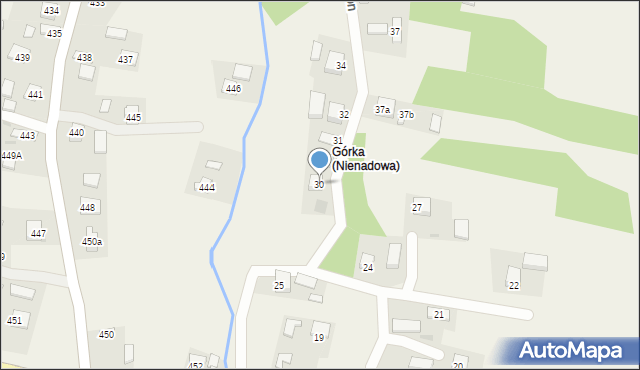 Nienadowa, Nienadowa, 30, mapa Nienadowa