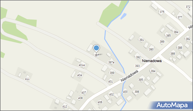 Nienadowa, Nienadowa, 397, mapa Nienadowa