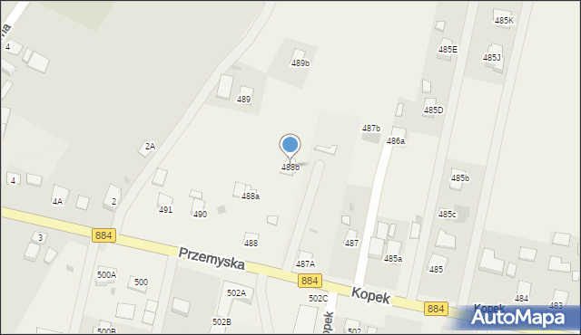 Nienadowa, Nienadowa, 488b, mapa Nienadowa