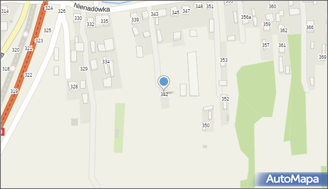 Nienadówka, Nienadówka, 342, mapa Nienadówka