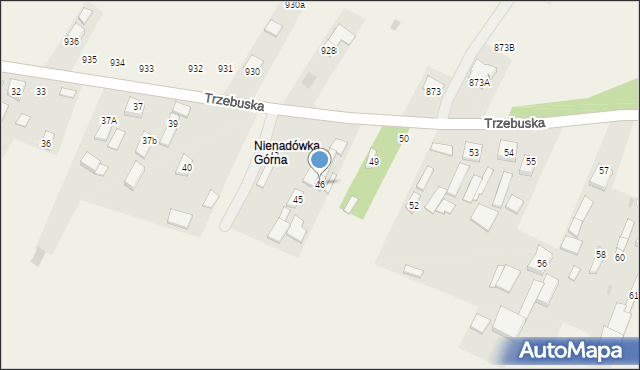 Nienadówka, Nienadówka, 46, mapa Nienadówka