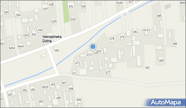 Nienadówka, Nienadówka, 474, mapa Nienadówka