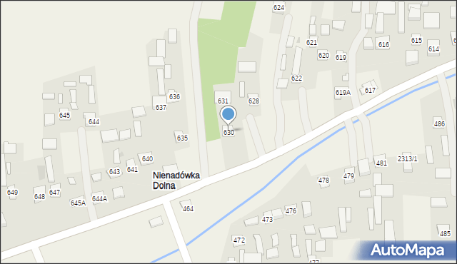 Nienadówka, Nienadówka, 630, mapa Nienadówka