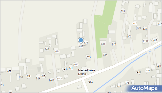 Nienadówka, Nienadówka, 637, mapa Nienadówka