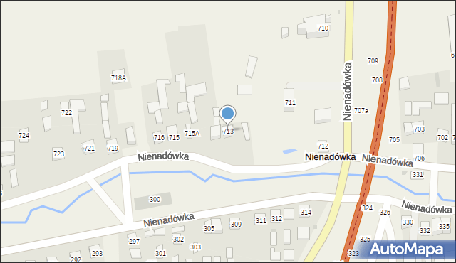 Nienadówka, Nienadówka, 713, mapa Nienadówka