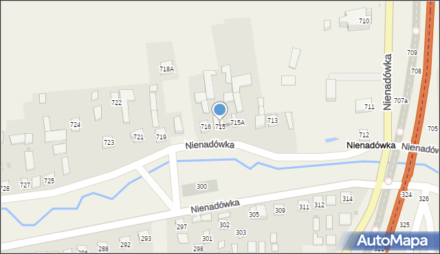 Nienadówka, Nienadówka, 715, mapa Nienadówka