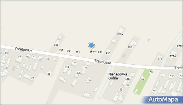 Nienadówka, Nienadówka, 932, mapa Nienadówka