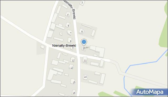 Nienałty-Brewki, Nienałty-Brewki, 10, mapa Nienałty-Brewki