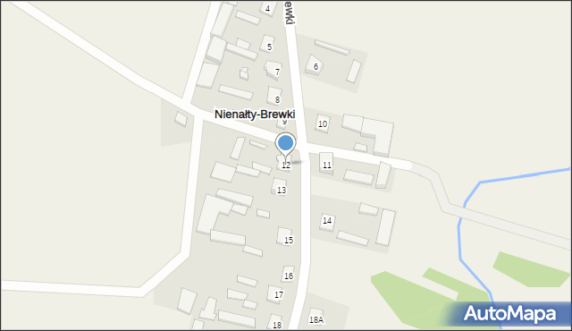 Nienałty-Brewki, Nienałty-Brewki, 12, mapa Nienałty-Brewki