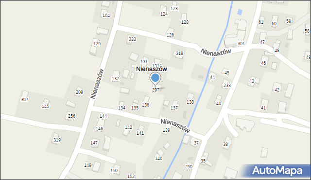 Nienaszów, Nienaszów, 297, mapa Nienaszów