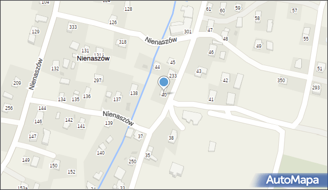 Nienaszów, Nienaszów, 40, mapa Nienaszów