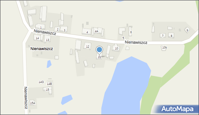 Nienawiszcz, Nienawiszcz, 11, mapa Nienawiszcz