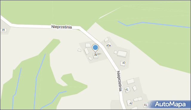 Nieprześnia, Nieprześnia, 39, mapa Nieprześnia