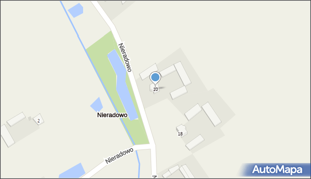 Nieradowo, Nieradowo, 10, mapa Nieradowo