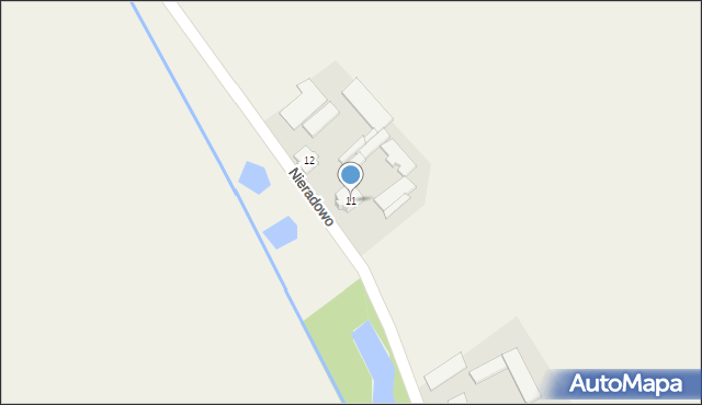 Nieradowo, Nieradowo, 11, mapa Nieradowo