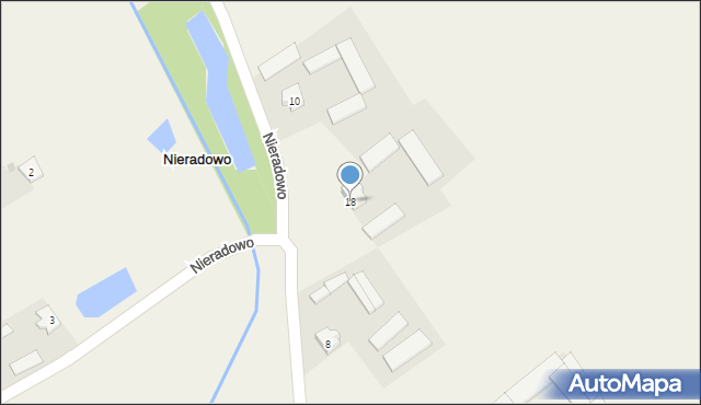 Nieradowo, Nieradowo, 18, mapa Nieradowo