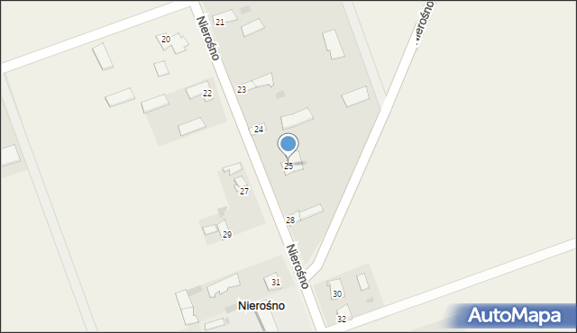 Nierośno, Nierośno, 25, mapa Nierośno