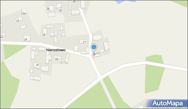 Nierostowo, Nierostowo, 28, mapa Nierostowo