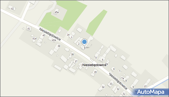 Niesiebędowice, Niesiebędowice, 3, mapa Niesiebędowice