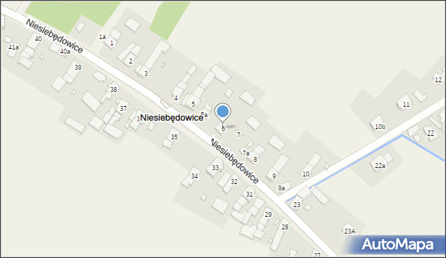 Niesiebędowice, Niesiebędowice, 6, mapa Niesiebędowice