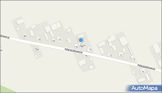 Niesiołowice, Niesiołowice, 74a, mapa Niesiołowice