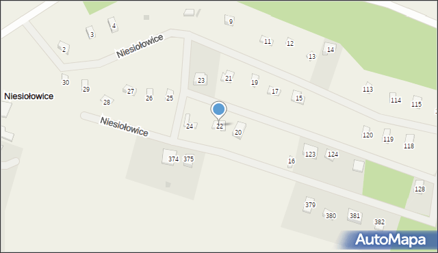 Niesiołowice, Niesiołowice, 22, mapa Niesiołowice