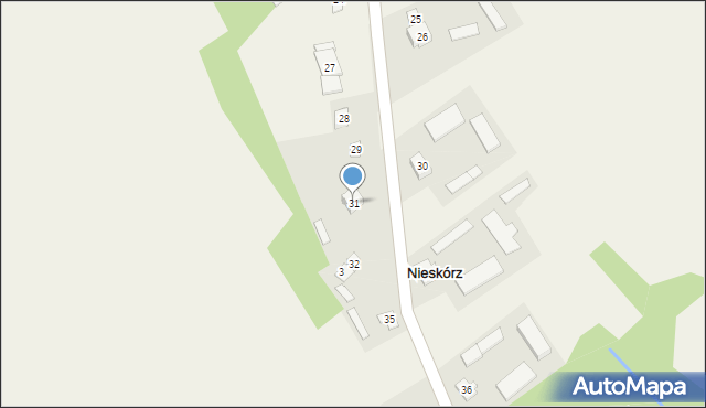 Nieskórz, Nieskórz, 31, mapa Nieskórz