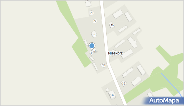 Nieskórz, Nieskórz, 33, mapa Nieskórz