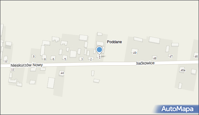 Nieskurzów Nowy, Nieskurzów Nowy, 1, mapa Nieskurzów Nowy