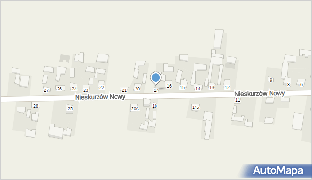 Nieskurzów Nowy, Nieskurzów Nowy, 17, mapa Nieskurzów Nowy