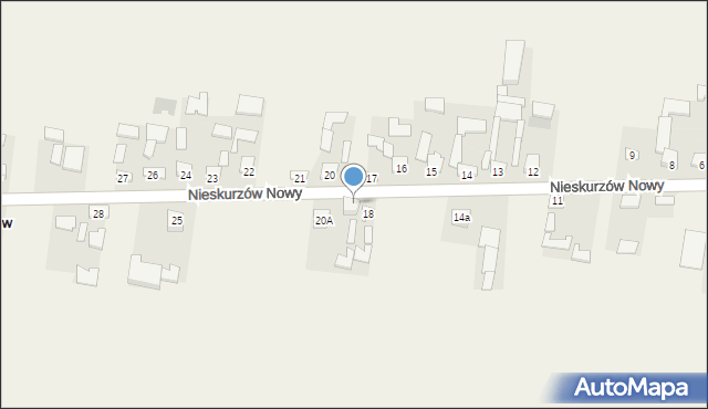 Nieskurzów Nowy, Nieskurzów Nowy, 19, mapa Nieskurzów Nowy