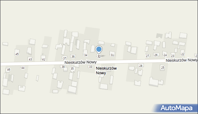 Nieskurzów Nowy, Nieskurzów Nowy, 32, mapa Nieskurzów Nowy