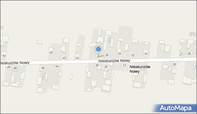 Nieskurzów Nowy, Nieskurzów Nowy, 37, mapa Nieskurzów Nowy