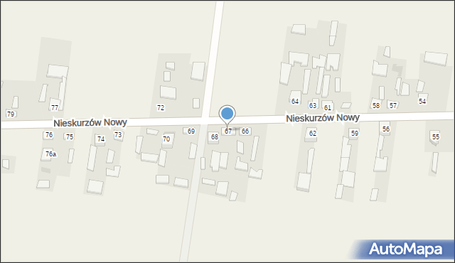 Nieskurzów Nowy, Nieskurzów Nowy, 67, mapa Nieskurzów Nowy