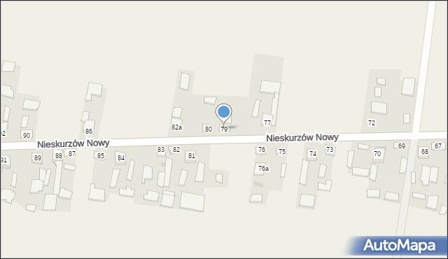 Nieskurzów Nowy, Nieskurzów Nowy, 79, mapa Nieskurzów Nowy