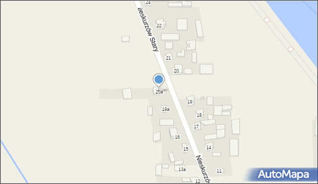 Nieskurzów Stary, Nieskurzów Stary, 20a, mapa Nieskurzów Stary
