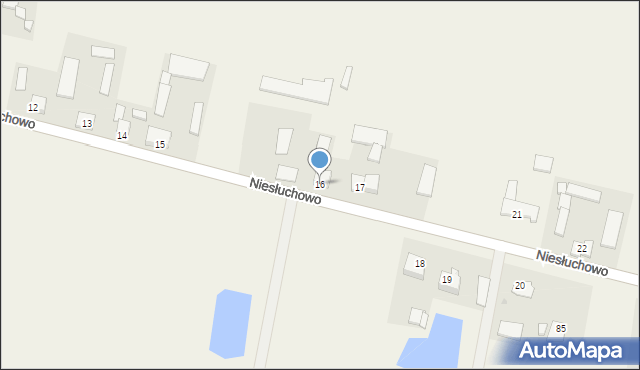 Niesłuchowo, Niesłuchowo, 16, mapa Niesłuchowo