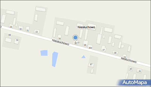 Niesłuchowo, Niesłuchowo, 35, mapa Niesłuchowo