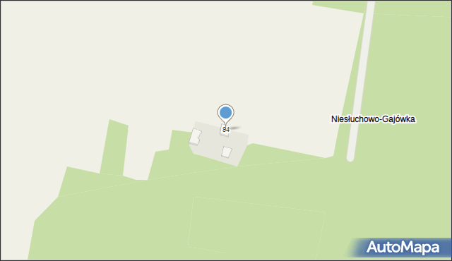 Niesłuchowo, Niesłuchowo, 84, mapa Niesłuchowo