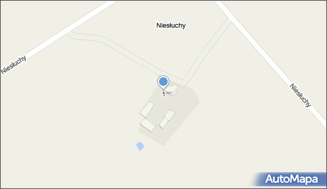 Niesłuchy, Niesłuchy, 5, mapa Niesłuchy