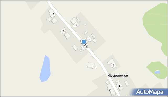 Niesporowice, Niesporowice, 11, mapa Niesporowice