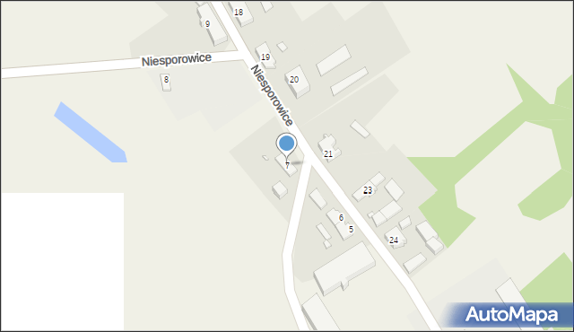 Niesporowice, Niesporowice, 7, mapa Niesporowice