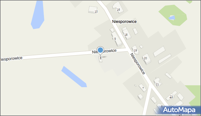 Niesporowice, Niesporowice, 8, mapa Niesporowice