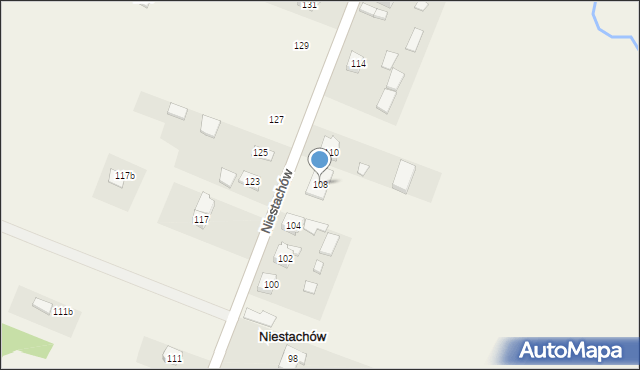 Niestachów, Niestachów, 108, mapa Niestachów