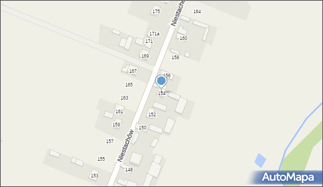 Niestachów, Niestachów, 154, mapa Niestachów