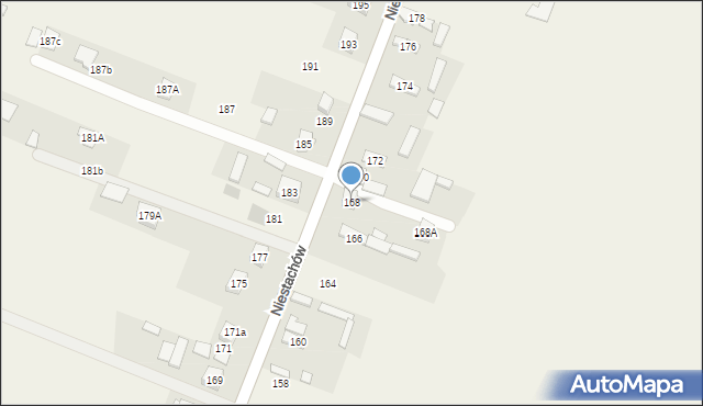 Niestachów, Niestachów, 168, mapa Niestachów