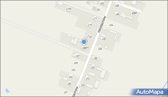 Niestachów, Niestachów, 169, mapa Niestachów
